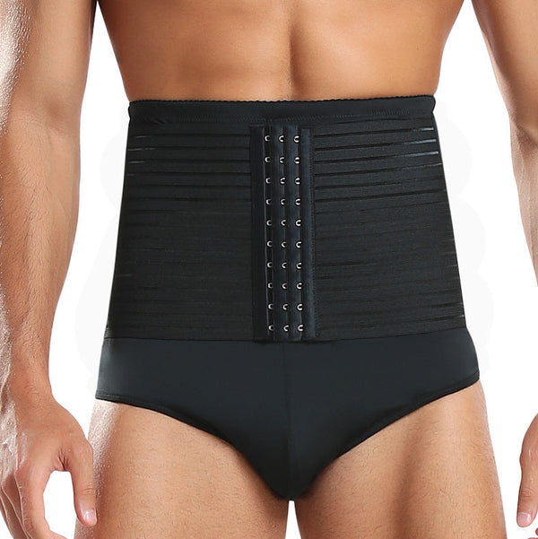 Men’s Tummy Shaper Briefs High Waist Body Slimmer Firm Control Belly Adjustable Compression Shapewear