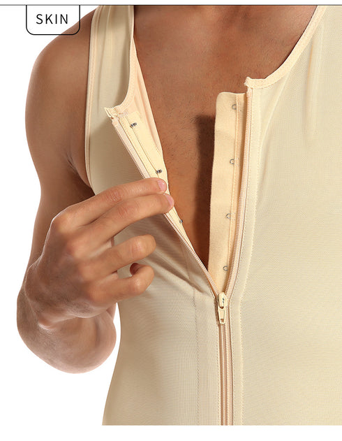 Men's Butt Booster Tummy Control Sleeveless Full Body Shaper Shapewear