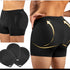 Mens Padded Hip Lift Boxer Briefs Body Shaper Butt Lifter Shapewear Shorts with Pads