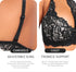 Sexy Lace Underwire Bras for Women Plus Size V Neck Push Up Support Tshirt Bras