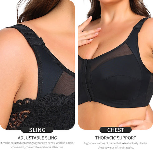 Push Up Bras for Women Lace Underwire Add One Cup Bra with Support Smoothing Bra