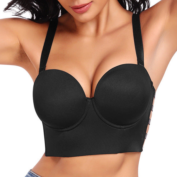 Push Up Bras for Women Top Bustier Padded Underwire Bra Add One Cup