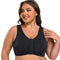 Women Front Closure Push Up Sports Bra Plus Size Full Coverage Full Figure Support Bras