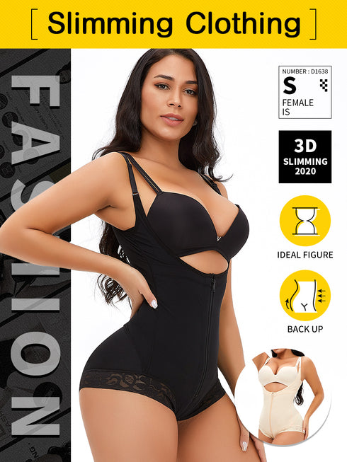 Fajas Colombianas Shapewear for Women Postpartum Tummy Control Body Shaper Butt Lifter Bodysuit