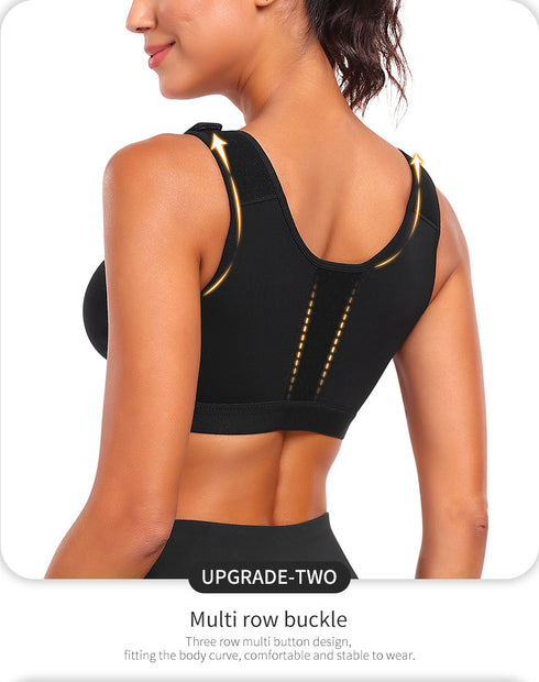 Zip Front Closure Everyday Bra for Women Post Surgery with Adjustable Straps Wirefree