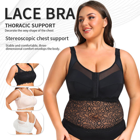 Push Up Bras for Women Lace Underwire Add One Cup Bra with Support Smoothing Bra