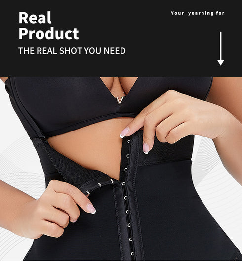 Women's Zipper Thong Shapewear Tummy Control Body Shaper High Waisted Spaghetti Strap Compression Underwear