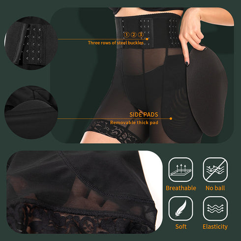 Shapewear for Women Hip Enhancer Booty Breathable Panties Double Compression Bodysuit Butt Lifter