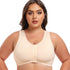 Women Front Closure Push Up Sports Bra Plus Size Full Coverage Full Figure Support Bras