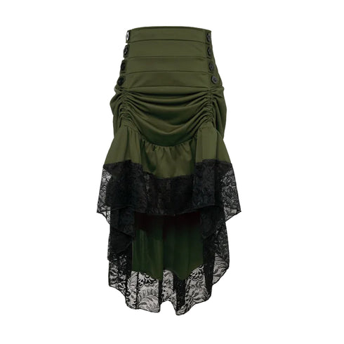 Classical Steampunk Gothic Lace Skirt For Corset