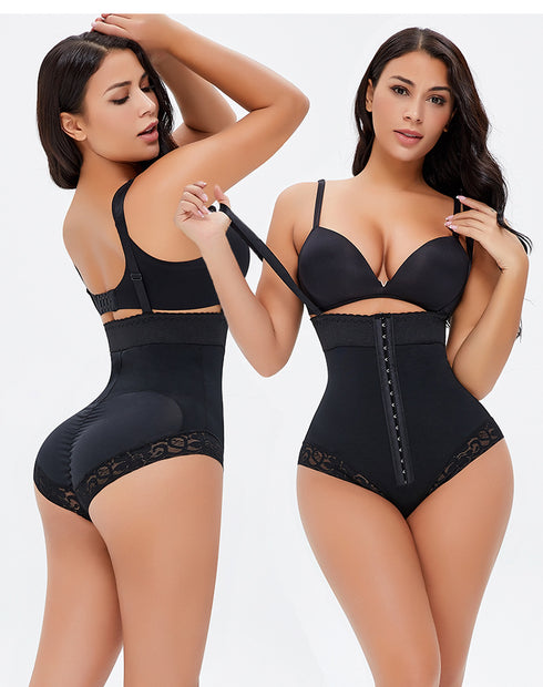 Women's Zipper Thong Shapewear Tummy Control Body Shaper High Waisted Spaghetti Strap Compression Underwear