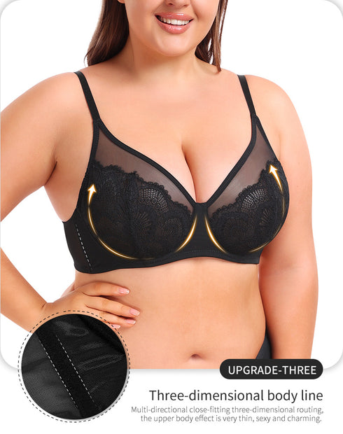 Women's Lace Push Up Bra Everyday Bras Adjustable Straps Comfort Bralettes