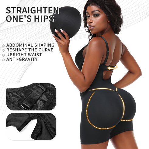 Women's Shapewear Plus Size Full Body Shaper Butt Lifter Thigh Slimmer Post Surgery Bodysuit