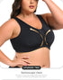 Women Front Closure Push Up Sports Bra Plus Size Full Coverage Full Figure Support Bras