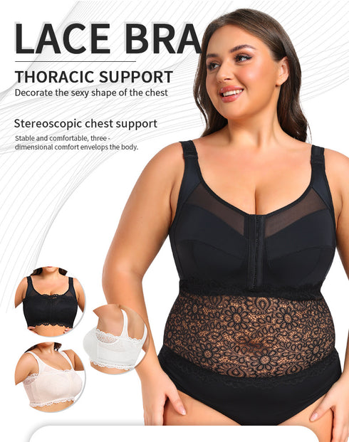 Push Up Bras for Women Lace Underwire Add One Cup Bra with Support Smoothing Bra