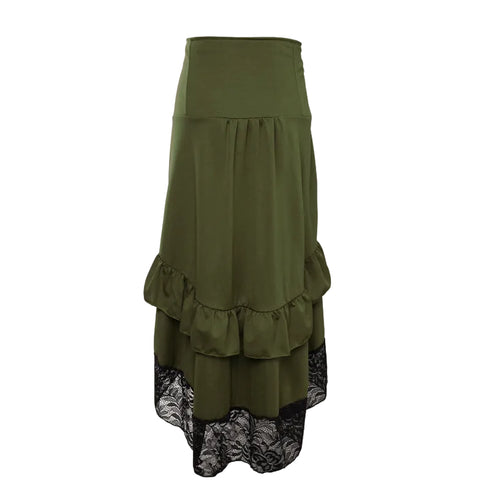 Classical Steampunk Gothic Lace Skirt For Corset