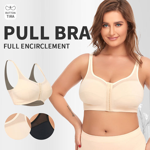 Women's Full Back Bras for Senior Lady with Scoliosis Comfortable Front Hook Posture Bra