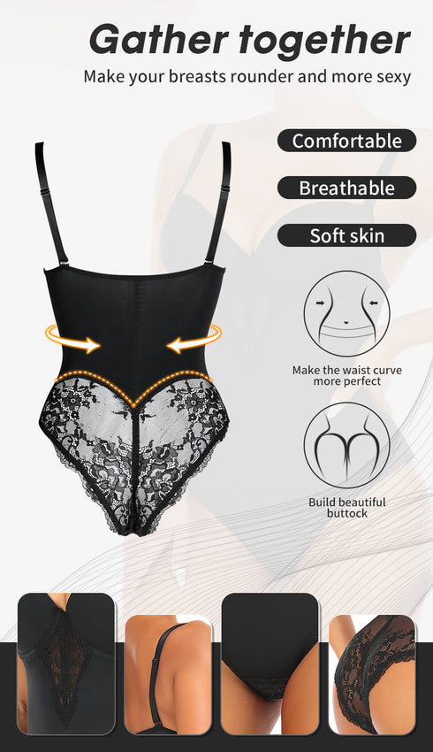 Shapewear for Women Tummy Control Thong Body Shaper Sculpting Snatched Waist Body Suit