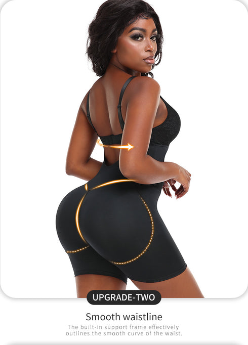 Women's Shapewear Plus Size Full Body Shaper Butt Lifter Thigh Slimmer Post Surgery Bodysuit