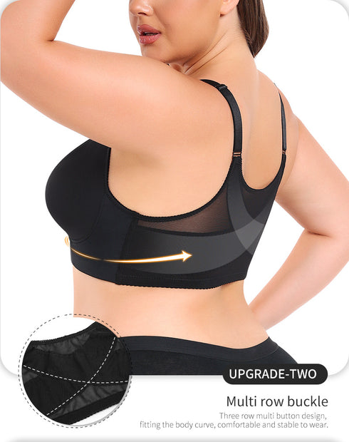 Front Closure Bras for Older Women Post-Surgery Wireless Bra No Underwire