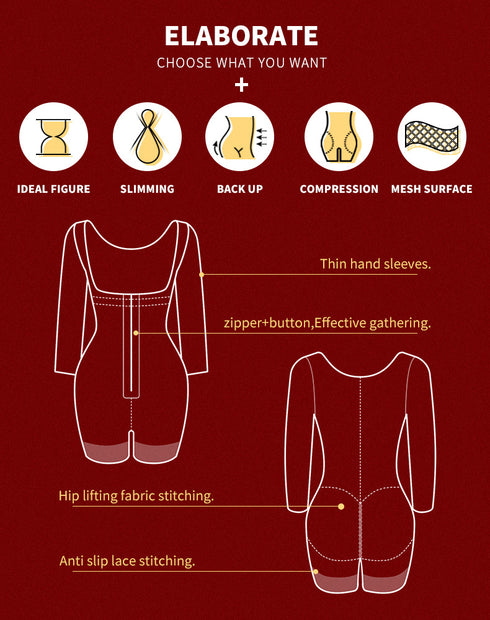 Fajas Colombianas Shapewear for Women Postpartum Body Shaper Butt Lifter Bodysuit