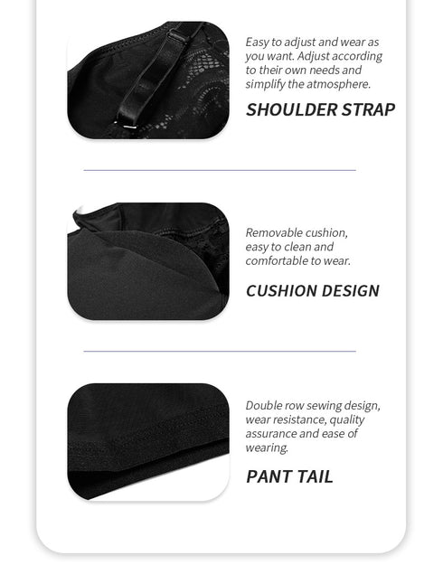 Women's Tummy Control Shapewear Plus Size Full Body Shaper Butt Lifter Thigh Slimmer Bodysuit