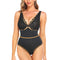 Shapewear for Women V Neck Lace Stitching Bodysuit One Piece Thong Body Shaper Top