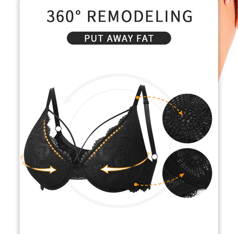 Minimizer Bras for Women Full Coverage Unlined Lace Sexy Plus Size Underwire Bra for Large Breasts