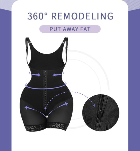 Bodysuit Seamless Underbust Lace Open Crotch Body Shaper Butt Lifter Shapewear