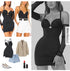 Plus Size Bodycon Mini Dress for Women with Built-in Bra Open Back Lace Trim Dress Clubwear