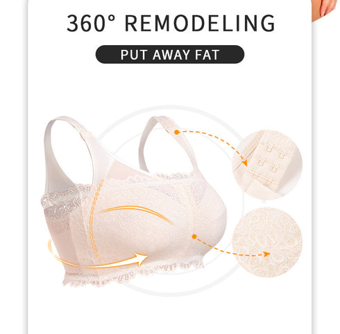 Push Up Bras for Women Lace Underwire Add One Cup Bra with Support Smoothing Bra
