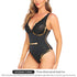 Shapewear for Women V Neck Lace Stitching Bodysuit One Piece Thong Body Shaper Top