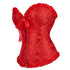 Women's Corset Bustier Top Sexy Lingerie Sets Black Red Overbust