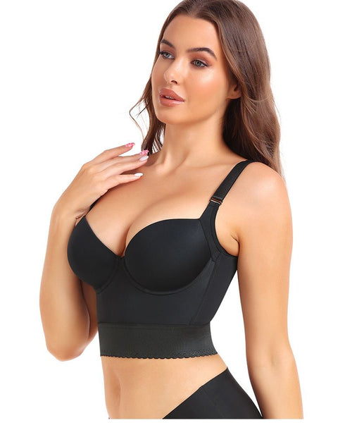 Plus Size Big Breast Full Back Coverage Bra Fat Deep Cup Shape Bra Wireless Push up Bra