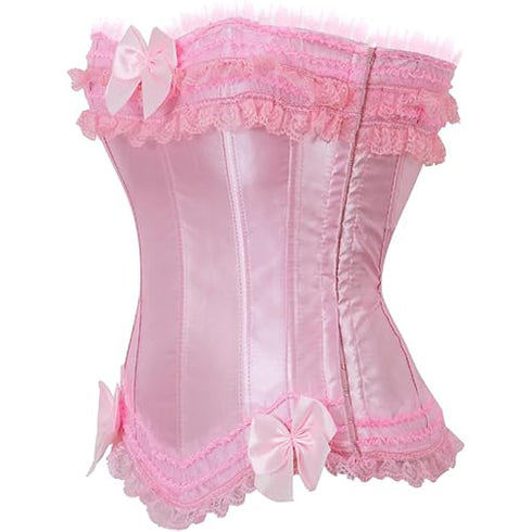 Plus Size Corset Top for Women Bustier Lace up Gothic Burlesque Costume