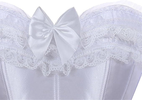 Plus Size Corset Top for Women Bustier Lace up Gothic Burlesque Costume