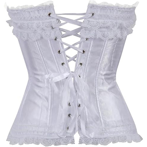 Plus Size Corset Top for Women Bustier Lace up Gothic Burlesque Costume