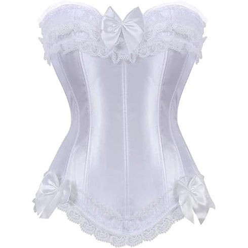 Plus Size Corset Top for Women Bustier Lace up Gothic Burlesque Costume