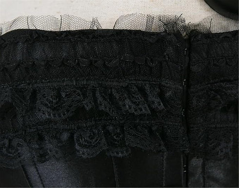Plus Size Corset Top for Women Bustier Lace up Gothic Burlesque Costume