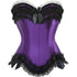 Plus Size Corset Top for Women Bustier Lace up Gothic Burlesque Costume