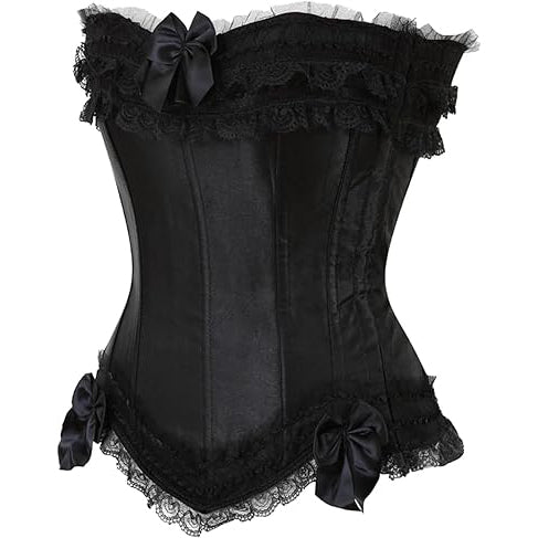 Plus Size Corset Top for Women Bustier Lace up Gothic Burlesque Costume