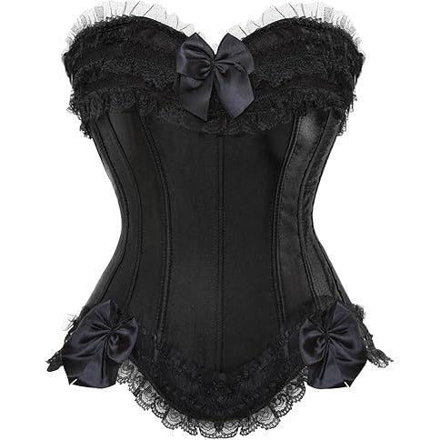 Plus Size Corset Top for Women Bustier Lace up Gothic Burlesque Costume