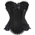 Plus Size Corset Top for Women Bustier Lace up Gothic Burlesque Costume