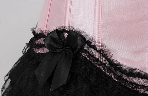 Plus Size Corset Top for Women Bustier Lace up Gothic Burlesque Costume