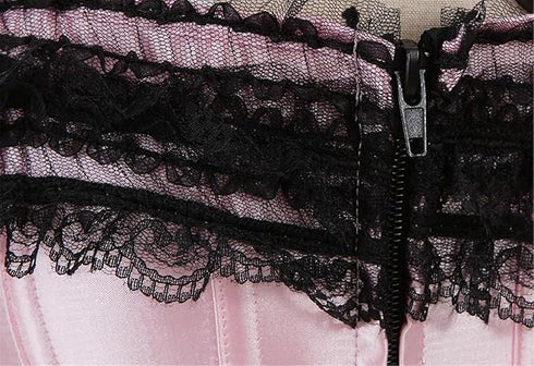 Plus Size Corset Top for Women Bustier Lace up Gothic Burlesque Costume