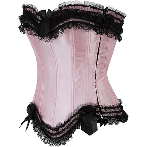 Plus Size Corset Top for Women Bustier Lace up Gothic Burlesque Costume