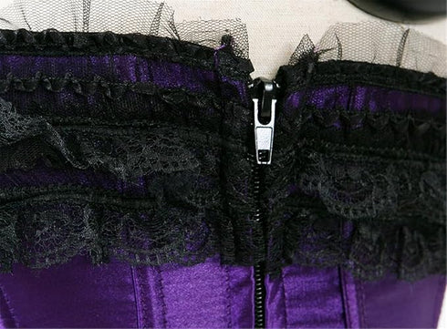 Plus Size Corset Top for Women Bustier Lace up Gothic Burlesque Costume