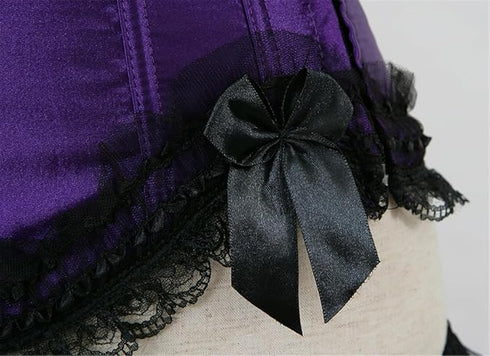Plus Size Corset Top for Women Bustier Lace up Gothic Burlesque Costume