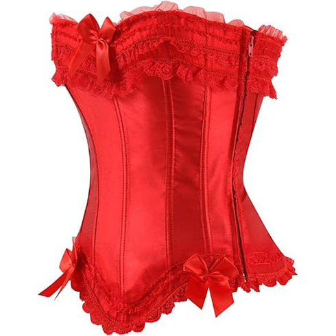 Plus Size Corset Top for Women Bustier Lace up Gothic Burlesque Costume