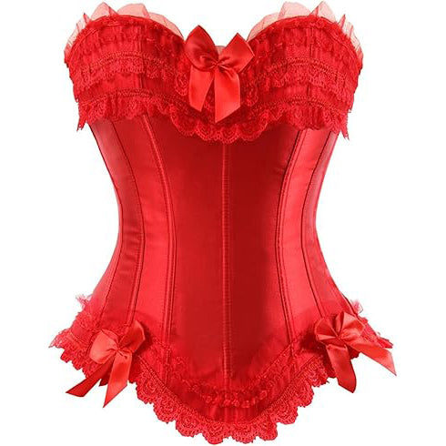 Plus Size Corset Top for Women Bustier Lace up Gothic Burlesque Costume